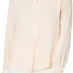 Tommy Hilfiger womens Long Sleeve Button Up Blouse Contrast Trim Sportswear Shirts