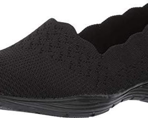 Skechers Womens Seager – Stat – Scalloped Collar, Engineered Skech-Knit Slip-on – Classic Fit Loafer