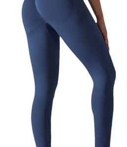 Vozobi Tiktok Trending Leggings Women’s High Waist Smile Contour Booty Leggings Scrunch Butt Lift Workout Seamless Yoga Pants