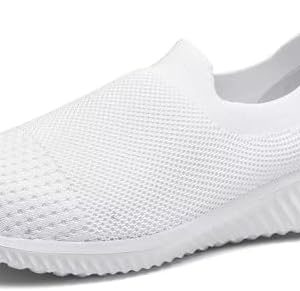 LANCROP Women’s Slip On Walking Shoes -Breathable Lightweight Casual Mesh Comfortable Tennis Sneakers