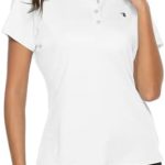 TBMPOY Women’s Golf Polo shirts Quick Dry Lightweight Moisture Wicking Short Sleeve Sports Wear 4-Button