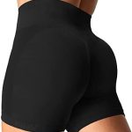 Vozobi Tiktok Booty Shorts Seamless Women’s Scrunch Butt Lift Shorts High Waist Workout Biker Shorts Ruched Bum Smile Contour