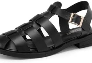 DREAM PAIRS Women’s Fisherman Gladiator Woven Flat Sandals for Summer