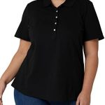 Riders by Lee Indigo Women’s Plus-Size Morgan Short Sleeve Polo Shirt