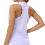MoFiz Sleeveless Golf Polo Shirt for Women V-Neck Raceback Tennis Tank Top Workout Sport T-Shirt