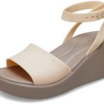 Crocs womens Brooklyn Ankle Strap Wedges, Platform Sandals Brooklyn Ankle Strap Wedge Stk