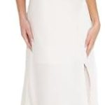2023 Summer Women’s Satin Off Shoulder Formal Dress Wedding Guest Elegant Butterfly Sleeve Split Cocktail Prom Midi Dresses