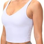 Dragon Fit Sports Bra for Women Longline Padded Yoga Bra Medium Impact Crop Tank Tops for Workout,Fitness,Running