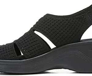 BZees womens Double Up Wedge Sandal