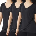 TEX2FIT 3-Pack Women’s V-Neck Quick Dry T-Shirts, Workout Tops