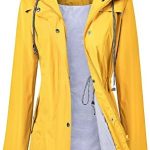LOMON Raincoat Women Waterproof Long Hooded Trench Coats Lined Windbreaker Travel Jacket S-XXL