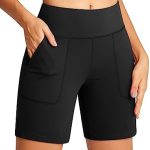 QUEENIEKE Women’s Athletic Shorts High Waisted Workout Biker Shorts for Women 7″ Bermuda Gym Running Shorts with Pockets