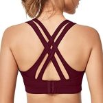Yvette Women’s High Impact Sports Bras Full Support Criss Cross Back Sexy Running Bra for Plus Size