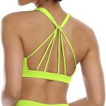 icyzone Padded Strappy Sports Bra Yoga Tops Activewear Workout Clothes for Women