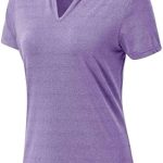 JHMORP Women’s Golf Shirts Quick Dry Short Sleeve Lightweight V Neck Tennis Sport Casual Polo Shirts