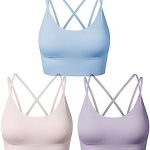 SEGRILA Strappy Sports Bras for Women Crisscross Back Yoga Workout Bras with Removable Pads