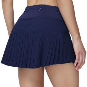 Jhsnjnr Skorts for Women Athletic Golf Skort with Shorts Pockets Casual Pleated High Waisted Tennis Skirt