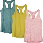 icyzone Women’s Racerback Workout Athletic Running Tank Tops (Pack of 3)
