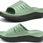 KUAILU Womens Recovery Sandals Comfortable Plantar Fasciitis Arch Support Ladies Orthopedic Running Sport Slides Open Toe Slip On Thick Athletic Cushion Slippers Summer Pool Beach Sandles