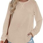 XIEERDUO Long Sleeve Shirt Women Crewneck Sweatshirt Fall Clothing Trendy 2024 Ladies Sweaters Tunic Tops S-XXL