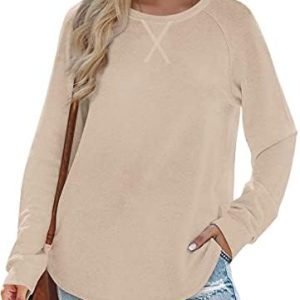 XIEERDUO Long Sleeve Shirt Women Crewneck Sweatshirt Fall Clothing Trendy 2024 Ladies Sweaters Tunic Tops S-XXL