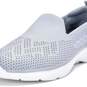Puxowe Women’s Slip-On Walking Tennis Shoes-Comfortable Work Driving Nursing Sneakers