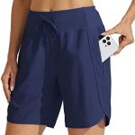 Willit Women’s 7″ Athletic Running Shorts Long Workout Hiking Shorts Quick Dry High Waisted Active Shorts Zipper Pocket