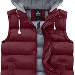 Wantdo Women’s Winter Quilted Hooded Puffer Vest Warm Cotton Sleeveless Down Jacket