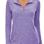 Luranee Womens UPF 50+ Long Sleeve 1/4 Zip Pullover Athletic Hiking Running Workout Tops