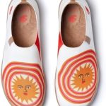 UIN Women’s Men’s Loafers Painted Travel Shoes Slip On Casual Comfort Lightweight Fashion Sneaker Sun Rays