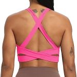 Aoxjox Women’s Workout Sports Bras Fitness Backless Padded Trainning Infinity Active Gym Bra Yoga Crop Tank Top