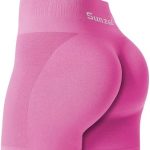 Sunzel Butt Scrunch Seamless Shorts, Womens 5 Inch Workout Shorts High Waist Stretch Booty Short for Gym/Yoga/Running/Biking