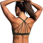 icyzone Padded Strappy Sports Bra Yoga Tops Activewear Workout Clothes for Women