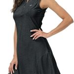 MoFiz Women’s Tennis Dress Short Golf Dress Sports Activewear Sleeveless Dress Bottom Zip Up
