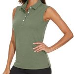 TACVASEN Women’s Polo Shirts Sleeveless Golf Shirt Tank Tops Lightweight Quick Dry Athletic Tennis Sports Tops Tee