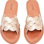 Ataiwee Women’s Flat Slide Sandals – Comfortable Classic Strappy Slip on Flat Summer Sandals.