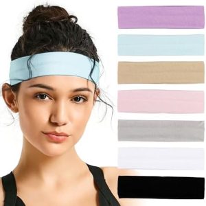 7 PCS Headbands for Women,Non Slip Elastic Head Bands for Women’s Hair,Cotton Soft Sweat Women Running Sports Headband Yoga Headbands for Women