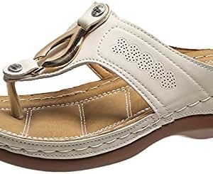 Qopobobo Sandals Women Dressy Summer Slip on Open Toe Outdoor Wedge Sandals Beach Casual Fashion Comfy Flip Flops