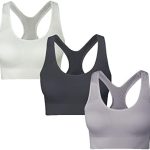 SEGRILA Women’s Sports Bra Padded Racerback Workout Yoga Bras with Mesh Straps