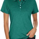 TACVASEN Women 4-Buttons Golf Shirts Dry Fit Short Sleeve Quick Dry Polo Lightweight Workout Sport Tops