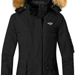 Wantdo Women’s Winter Ski Jackets Hooded Waterproof Windproof Outdoor Sports Parka