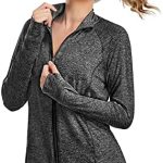 Zamowoty Women’s Long Sleeve Shirts Workout Jacket Full Zip UPF50+ Sun Protection Quick Dry Athletic Hiking Running Tops
