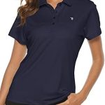 MoFiz Women’s Golf Polo T Shirts Lightweight Moisture Wicking Short Sleeve Shirt Quick Dry 4-Button