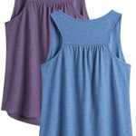 PINSPARK Workout Tank Tops for Women Racerback Loose Fit Yoga Top Sleeveless Gym Shirt Running Athletic Tanks Pack S-3XL