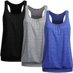 Beyove Racerback Tank Tops for Women Yoga Athletic Workout Tops Sleeveless Loose Fit Muscle Shirts Activewear 3 Pack