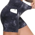 Dragon Fit Womens Yoga Shorts with Pockets High Waist Workouts Shorts Tummy Control Yoga Pants for Running,Gym,Fitness