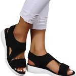 Womens Sandals Casual,Womens Comfortable Flat Sandals Arch Support Sandals Anti Slip Sandals Women Dressy Summer