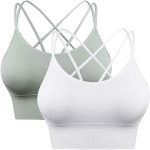 Enjoyoself Women Strappy Sports Bra Medium Support Sexy Crisscross Back Yoga Jogging Gym Fitness