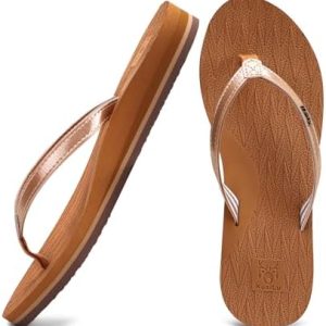KuaiLu Womens Flip Flops Ladies Sandals Summer Beach Yoga Mat Lightweight Sandals