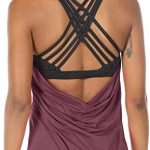 icyzone Women’s Open Back Workout Athletic Yoga Tank Tops with Built in Bra